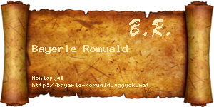 Bayerle Romuald névjegykártya